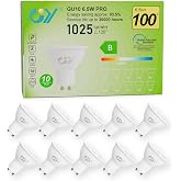 GY GU10 LED Bulb 6.5W (Eq. 100W) 1025LM 4000K Neutral White, Non-Dimmable, 110 Degrees Beam Angle &ndash; GU10 LED Bulbs Pack of 10