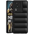 Plus Puffer Case Camera Protection Soft Back Cover for iQOO Neo 7 | iQOO Neo 7 Pro 5G - Black