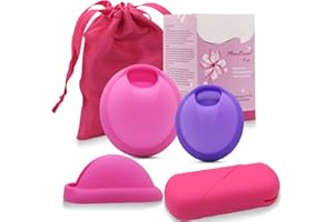 Fengyang 3Pcs Menstruationsscheibe, Weiche Menstruationstasse, Wiederverwendbare Menstruationstasse, Menstrual Disc, Auslaufsicher Menstruationsscheibe, Alternative Weibliche Hygiene-Produkte 2L+S