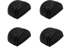 WEAKUP10® 4 Topes Para Puerta Suelo Adhesivos | Topes Puertas Suelo | Lavable y Reutilizable | Al Ser Autoadhesivos, No Requieren Herramientas Para Su Instalación. (Negros)
