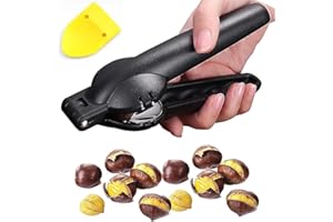 Lsydgn Maronizange,Kastanie Schneider,Kastanien-Clip-Nussknacker,Chestnut Cutter,Edelstahl Maroni Schneider,Maronen Schneider Edelstahl,für Verschiedene,Kastanien,Nüsse (Schwarz)