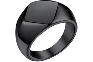 Bestyle Anello Uomo in Acciaio Inossidabile Incisione Gratuita Esterna e Interna Misura 14-31 Confezione Regalo