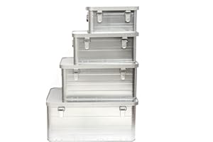 ‎GORANDO GORANDO Aluminiumbox Alubox Alukiste mit Schnappschloss, Griffen, Dichtung (130 Liter)