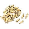 Luomorgo M3 Male to Female Thread Brass Hex Standoff Pillar Spacer Hex Spacer Nut (M3 x10+6mm) 100pcs