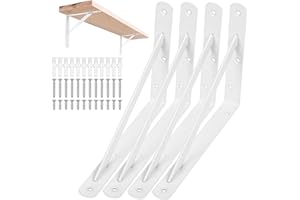 BJBJJIU 4 Pcs Soporte Estanteria Pared Negros, Estante Soportes Estanterias Pared, Escuadras para Estanterias Triangulares, Escuadras Metalicas para Estantes, Negro/200x150x25 mm (200x150x25x3mm)