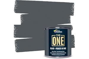 THE ONE All-In-One Paint & Primer - Dark Grey Satin, 1 L | Multi-Surface 1 Coat Formula | Easy Indoor & Outdoor Decorating for Home & Garden Walls, Floors & Furniture | Durable, Water-Based & Low VOC