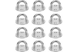 SAIJIAN 12 Pezzi M5 Piastra Oculare Piastra di Copertura in Acciaio Inox 304 Placca Oculare Ganci Piastra Ancoraggio Gancio da Muro con Occhiello Gancio Soffitto per Appendere Gancio Fisso