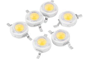 HEEPDD 100Pcs Puces Led Haute Puissance, 1W Led Beads Smd Chip Light Bulb Super Bright Light-Emitting Diode Bulb Lamp Beads Chip For Diy Floodlight Spotlight Lighting Fixtures(Warm White 3000K)