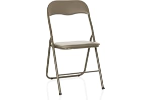 ‎HJH OFFICE hjh OFFICE Klappstuhl gepolstert TUDELA Basic Besucherstuhl Faltstuhl klappbar, bis 120kg belastbar, Taupe