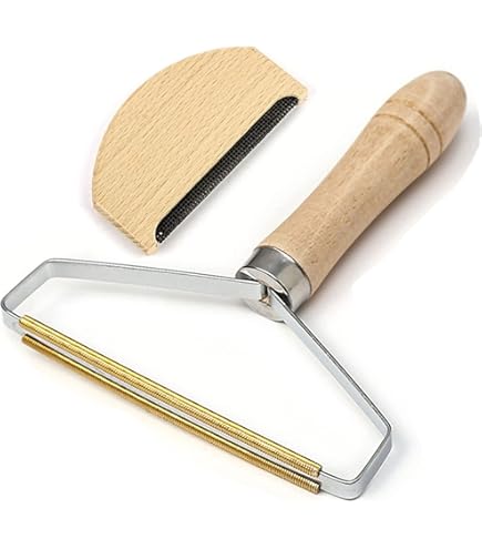 Synx Tools Houten Kledingborstel - Pluizenverwijderaar - Kunstvezelhaar 18 cm - Pluizenborstel