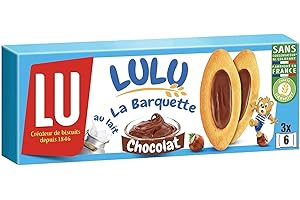LULU La Barquette Chocolat Noisettes - Gâteau Moelleux Idéal pour le Goûter - 1 Paquet (120 g)