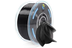 YOUSU Filament PETG 1.75mm，Filament pour Imprimante 3D，Neatly Wound，Filament PETG Résistant，Précision Dimensionnelle +/- 0.02mm，Filament d'Impression 3D pour Imprimante 3D FDM，Bobine de 1kg，PETG Noir