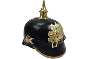warreplica Deutscher bayerischer Modell 1896 Line Infantry Pickelhaube Helm - Schwarzes Leder & Messing