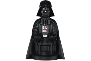 Exquisite Gaming: Star Wars: Darth Vader - Original Mobile Phone & Gaming Controller Holder, Device Stand, Cable Guys, Licensed Figure (Multi-colored)