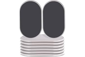 AIRUJIA 8 PCS Reusable Furniture Sliders Glides for Carpet Surfaces, Quickly and Easily Moving Heavy Furniture with Furniture Moving Pads Oval Beige