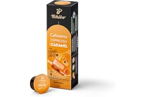 ‎TCHIBO Tchibo Cafissimo Espresso Caramel Kaffeekapseln, 10 Stück (Espresso, ausdrucksvoll mit Sahne-Karamellnote), nachhaltig & fair gehandelt, Flavoured Edition