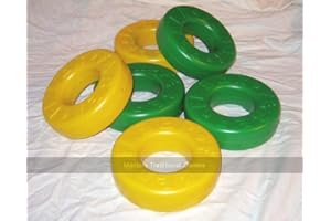 FEBER Pack of 6 spare disks for Mega 4 in a Line (3 green, 3 yellow)