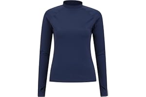 Mountain Warehouse Womens Long Sleeve Rash Vest - SPF50+ Sun Protection Ladies Rash Guard, Quick Drying Rash Top, Flat Seams, Stretchable - for Swimming,