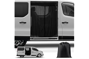 ZWPARTS Moustiquaire Magnétique pour Camping Car, Moustiquaire Van pour Porte Arrière Latérale, Personnalisée pour Viano, Vito, Renault Trafic, Moustiquaire avec Fermeture éclair sur Porte Centrale