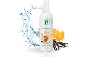 Menforsan Acqua di Colonia per Cani Vaniglia e Arancia 125 Ml, Profumo Dolce, Fruttato e di Lunga Durata