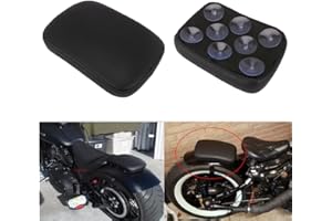ANXIN Sellino Ventosa Moto Sedile Cuscino Pad Con 8 Passeggero Posteriore Sedile Solo per Chopper Custom Cruiser XL883 XL1200 X48 X72 Colore Nero