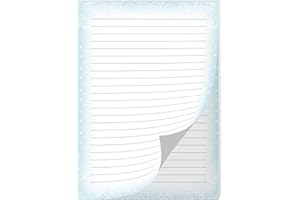 ‎LIMONIA Briefpapier Design Motiv Ornament Muster Zierde blau pastell Briefblock für Mädchen Kinder und Erwachsene Geschenk (Block A4 mit 25 Blätter)