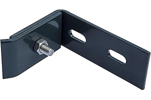 Zaundirekt Wandanschlusswinkel Doppelstabmatten 10er Pack - Befestigung für Doppelstabmatten an der Wand - Zaunanschlusswinkel in Anthrazit