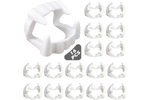ZUCOS 12 Stücke Kunststoff Vampir Zähne Weiße Zähne Unheimlich Halloween Monster Werwolf Zombie Zähne Halloween Party Kostüm Erwachsene Jugendliche (Weiß 16 PCS)