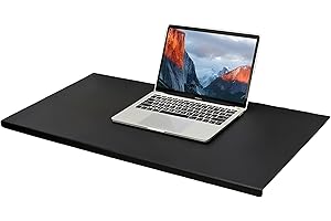 YULY Luxury Leather Desk Pad, Large Mouse Pad with Edge Protector, Waterproof Smooth Writing Mat for Laptop Keyboard-120X60cm-Black