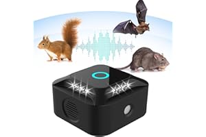 JARPER 360° Ultrasónico para Ratas,3 Modos Repelente de Ratones, ultrasonidos Ratones y Ratas con luz LED, disuasor para roedores, Hormigas, arañas y cucarachas ﻿