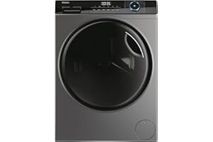 Haier I-Pro Serie 3, Lavasciuga 8+5 KG, Libera Installazione, Classe A, 1400 giri, Vapore, Sensori di Peso, Partenza Programmabile, AxLxP 85x60x62 cm, Antracite- HWD80-B14939S8-S