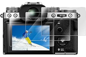 Rieibi Osłona ekranu X-T5 do aparatu Fujifilm Fuji XT5 (do akcesoriów), twardość 0,25 mm 9H Fuji XT5, folia ze szkła hartowanego, odporna na odciski palców, 3 szt