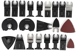 LYRLODY Cuchillas Multiherramienta 18 Piezas Hoja de Sierra Oscilante Accesorios de Herramienta Oscilante Multiherramienta para Worx, Dewalt, Makita, Bosch, Fein Multimaster, etc.