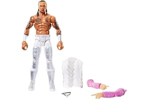 MATTEL WWE Elite Action Figure Royal Rumble Damian Priest with Accessory and Dok Hendrix Build-A-Figure Parts, HKP17