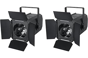 ZONQOONZ 200 W COB Illuminazione per palcoscenico a LED Spot Luce dmx512 Bianco freddo/Caldo Effetti di illuminazione Proiettori per festa,Disco Chiesa Teatro,Illuminazione architettonica-2PCS