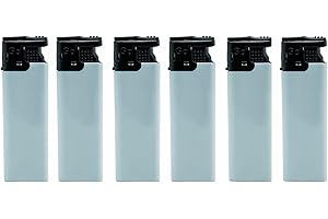 6er Set Feuerzeuge nachfüllbar – Sturmfeuerzeug Jetflamme, Feuerzeug Jetflame, Jetflamme Feuerzeug, Sturmfeuerzeug Gas | VZL Premium Qualität (Weiss)
