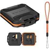 K&amp;F CONCEPT Waterproof SD and Micro SD Card Case | For 4 SD Cards and 8 Micro SD (TF) Hard Shell Case Cover Compact with Anti