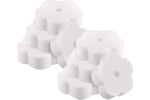 GRNERIC Oil Absorbing Sponge Cleaning Sponge, 20PCS Scum Sponge Cleaning Sponge Hot Tub Filters for Absorbing Oil Slime Grime Scum, Reusable Scum Disc Cleaner (Flower Shaped)