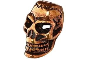 NKlaus Perle à barbe SKULL Tête de mort Perle bouclée en bronze 6410