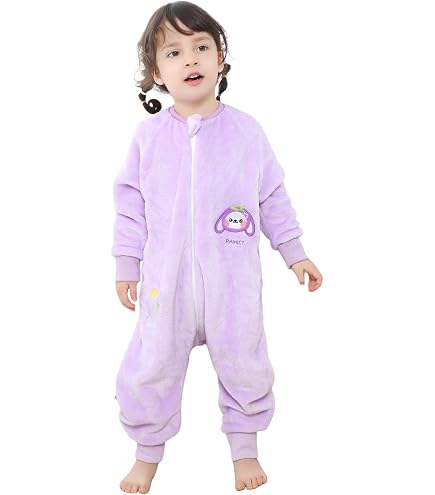 Gigoteuse Bébé Hiver Manches Longues MIKAFEN - 100% Coton, Pieds, Fermeture éclair, Tailles 70-110 Cm, Unisexe Gris