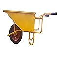 AKURA,Heavy Duty Metal Light Weight Single Wheel Barrow Trolley Suitable for Construction Site,Agriculture,Gardening,Industrial,Landscaping,Playground,Material Handling Trolley of Load Capacity 150 kg