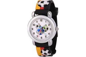 OFFCUP Reloj de Infantil, Reloj de Pulsera Analógico para Niños Niña, Relojes de Pulsera de Silicona para Niños, Relojes de Cuarzo Niña con Lindo Dibujos en 3D, para Niños 3-11 Años