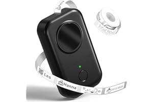 COLORWING D30 Start Kit Wireless Thermal Label Printer, Portable Handheld Bluetooth Label Maker Machine, Easy To Use For Home, Office, School, Small Business - Black With 1 Roll 12x40mm Label (Black)