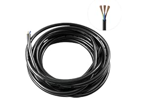 inodiref 5 metrów 20AWG kabel elektryczny 5,7 mm, kabel elektryczny, miedziany, przewód płaszczowy, elastyczny do monitorowania i innych zastosowań elektrycznych w gospodarstwie domowym, 3 x 0,5 mm²