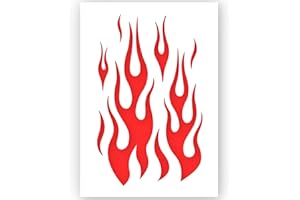 QBIX Stencil fiamma - formato A5 - Stencil riutilizzabile per bambini fai-da-te per pittura, cottura, artigianato, parete, mobili