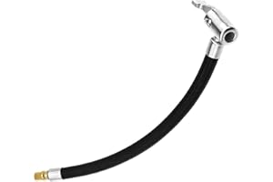 Kuesn 23.5CM Motorcycle Valve Air Rubber Hose Locking Tire Chuck,Tire Inflator Pump Hose Adapter