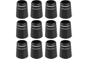 SG Store 12 Stück Eisen Ferrules Golf Ferrules Doppelte Silberring Gummihülse Kegelförmige Golfclub Schaftteile Schwarz