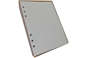 DAKOMYO Recambio de 200 hojas blancas (400 caras) papel grueso de 120 g/m² con 6 agujeros para agenda organizadora A5 con 6 anillas de 14,5 x 20,5 cm.