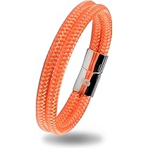 Segeltau Armband Mit Gravur - 6mm Stärke - Magnetverschluss Silber/Gold/Schwarz