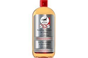 Leovet SOS Hautpflege Shampoo für Pferde | 500 ml | Zur reinigenden Pflege beanspruchter Haut durch Milben- und Parasitenbefall | Bei Schuppen, Haarausfall und Scheuerstellen